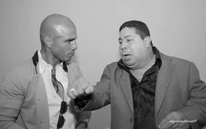 Gómez aconseja a Cotto al coincidir recientemente en el homenaje al ex comisionado Toto Peñagarícano. (Foto Suministrada, Miguel Maldonado)